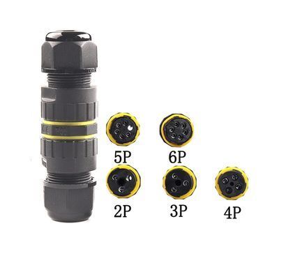 Соединитель силовой IP68 M20 3pin 25A, для кабеля 5-9мм, комплект male+female, водостойкий