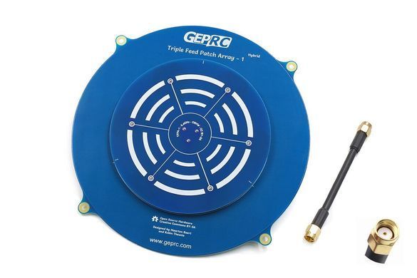 Патч-антенна направленная 5.8G GEPRC Triple Feed Patch 14.4Dbi, RP-SMA-Male, для FPV дронов