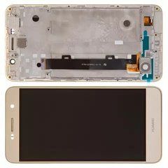 Дисплей для Huawei Y6 Pro TIT-U02 модуль в зборі з тачскріном і рамкою, золотистий, High Copy, з рамкою