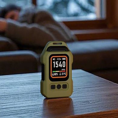 Детектор чадного газу SB-9617 3-в-1, з дисплеєм, сигналізація CO, датчик температури і вологості, портативний, з ліхтарем
