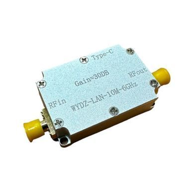 Усилитель сигнала широкополосный 10MHz-6Ghz, 30DB, Type-C, малошумный