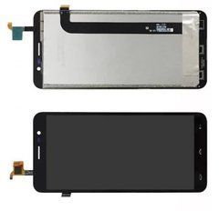 Дисплей HOMTOM S16 модуль в сборе с тачскрином, черный, без рамки