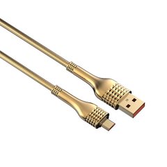 Кабель USB to MicroUSB LDNIO LS651 30W, швидка зарядка, 1м, мікро юсб, золотистий, Original