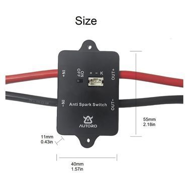Вимикач антиіскровий Autoro AS100 Anti Spark Switch, 100A 84V, кнопка живлення 16мм, для електротранспорту