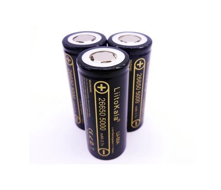 Акумулятор 26650 високострумовий під пайку, LiitoKala Lii-50A 5000mAh, 50A, Li-Ion