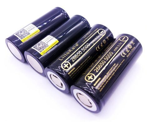Акумулятор 26650 високострумовий під пайку, LiitoKala Lii-50A 5000mAh, 50A, Li-Ion