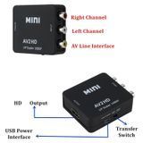 Видеоконвертер AV RCA на HDMI, разрешение 1080p, поддержка PAL/NTSC, с USB- кабелем