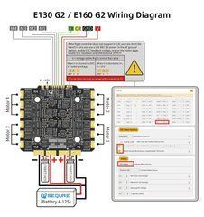 Регулятор мотору ESC 130A SEQURE E130 G2, 4&ndash;12S, AM32, Dshot 600/300/150, для FPV-дронів