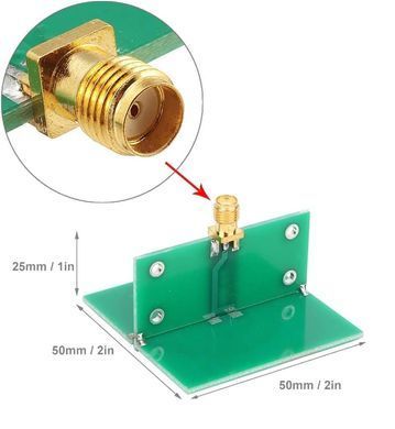 Антена UWB 2.4GHz-5.8GHz RHCP, SMA-F, спіральна ізометрична антена, права кругова поляризація
