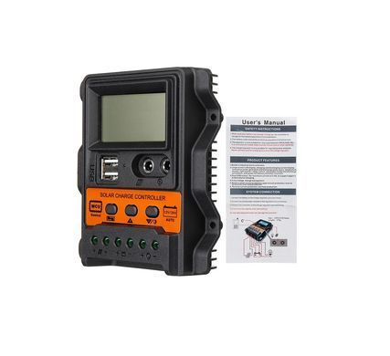 Контролер заряду PWM 30A, 12/24V, MCU, USB/DC, для сонячних панелей, під Li-ion AGM GEL свинцеві АКБ
