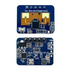 Датчик присутності Hi-Link LD2410C, радарний модуль 24ГГц, виявлення руху і людини, UART/I2C