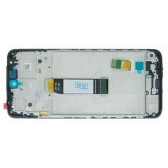 Дисплей Xiaomi Redmi 12 модуль в сборе с тачскрином и рамкой, черный, High Copy, с рамкой