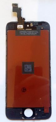 Дисплей iPhone 5s модуль в зборі з тачскріном чорний, оригінал (переклеєне скло), Original, з рамкою