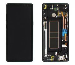 Дисплей Samsung N950F Galaxy Note 8 модуль в зборі з тачскріном, чорний, з рамкою, Original, Original, з рамкою