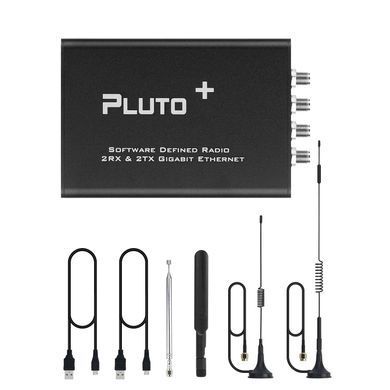 Радиостанция SDR HAMGEEK PLUTO+ 70MHz&ndash;6GHz, 2RX+2TX, Ethernet, программное радио, с комплектом антенн