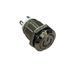 Кнопка питания DC 12-24V 4A 12mm, подсветка White Power, импульсная, IP65, под монтаж
