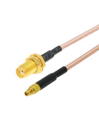 Переходник антенны видеопередатчика MMCX-M прямой на SMA Female, 150mm, RG316 50Ом
