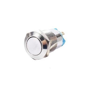 Кнопка питания DC 12-24V 4A 12mm, подсветка Red Ring, с фиксатором, IP65, под монтаж