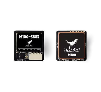 GPS модуль для дрона HGLRC M100-5883 GNSS, 21X21X8.2mm, 7.73грама, компас QMC5883