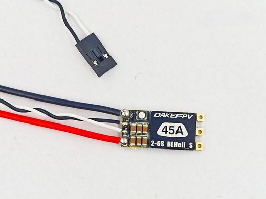 Регулятор мотору ESC 45A DAKEFPV, 2&ndash;6S, BLHeli_S, DShot, OneShot для FPV-дронів