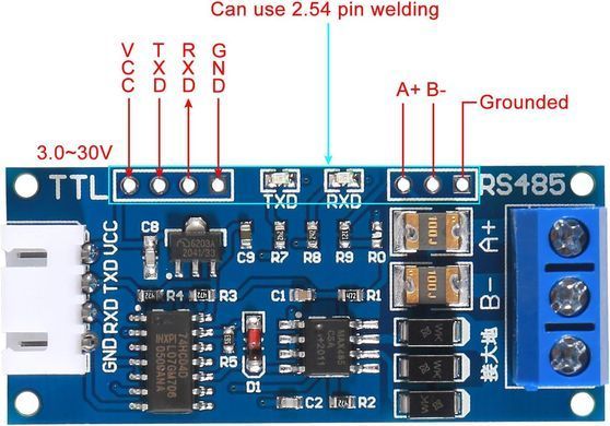 Модуль перетворення TTL у RS-485 з автокеруванням, конвертер UART&ndash;RS485 , Wide Voltage 3.3&ndash;30V