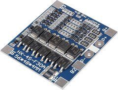 Контролер BMS 4S 14.8V 30A для акумулятора LiFePo4 HX-4S-F30A, плата захисту АКБ