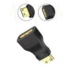 Адаптер Mini HDMI Male &rarr; HDMI Female 1080P/2K/4K, перехідник для камер та дисплеїв