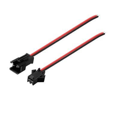 Конектори JST SM 2pin 2pin, пара M+F, для підключення LED стрічок з кабелями 15см