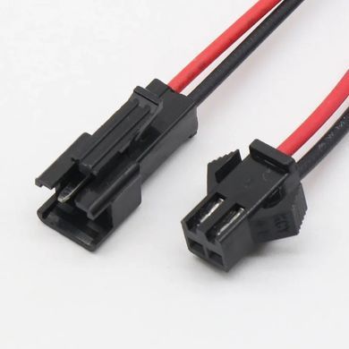 Конектори JST SM 2pin 2pin, пара M+F, для підключення LED стрічок з кабелями 15см