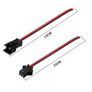 Конектори JST SM 2pin 2pin, пара M+F, для підключення LED стрічок з кабелями 15см