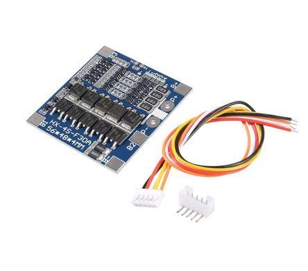 Контролер BMS 4S 14.8V 30A для акумулятора LiFePo4 HX-4S-F30A, плата захисту АКБ