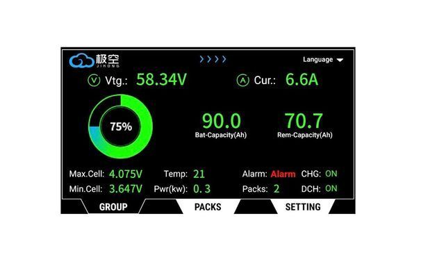 Дисплей для BMS-контролера JIKONG JK BMS, 4.3" TFT 480x272, 9&ndash;36V, TTL, з кнопкою активації
