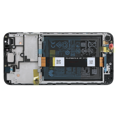 Дисплей Huawei Y5P 2020 модуль в зборі з тачскріном, чорний, з рамкою, Service Original, Original, з рамкою
