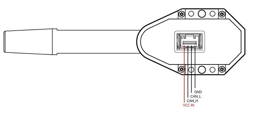 Датчик воздушной скорости CUAV SKYE 2 поддержка DroneCAN/ArduPilot/PX4 с подогревом, высокоточный