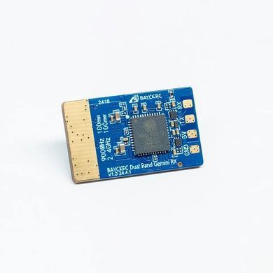 Приемник управления ELRS 915/2400MHz BAYCK Dual Band Gemini ICLR1121+ESP32 PICO+TCXO+T-антенны 2х80мм