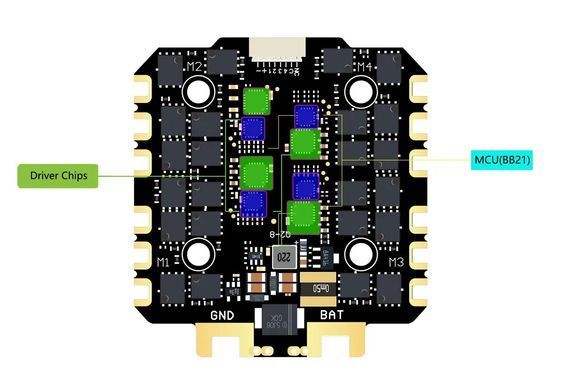 Стек FC&ESC DakeFPV H743 3&ndash;12S 30&times;30, 4in1 ESC 120A, Betaflight, Ardupilot, для великих дронів
