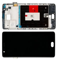 Дисплей Oneplus 3, 3T, модуль в сборе с тачскрином и рамкой, черный, Original PRC, Original PRC, с рамкой