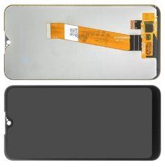 Дисплей Samsung A015 Galaxy A01 (2020) модуль в зборі з тачскріном, чорний, Original, з вузьким конектором, Original, без рамки