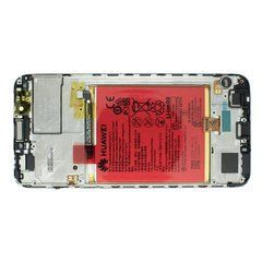 Дисплей Huawei Y7 Prime 2018 модуль в зборі з тачскріном, чорний, Service Original (с АКБ), Original, з рамкою