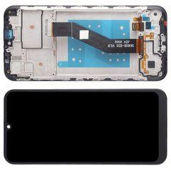 Дисплей Motorola Moto E6S XT2053 модуль в зборі з тачскріном і рамкою, чорний Original PRC, Original PRC, з рамкою