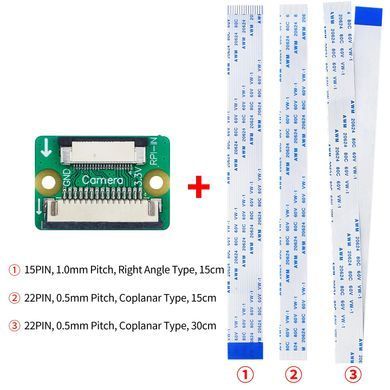 Адаптер MIPI CSI/DSI 22-pin в 15-pin + FFC кабели 15/30 см для Raspberry Pi 5, камеры и дисплея