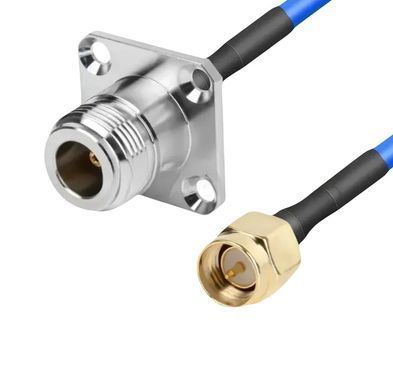 Пигтейл SMA-Male to N-Female, с кабелем RG405 15см, под монтаж, переходник для РЕБ