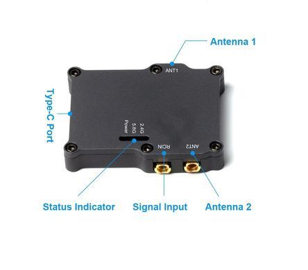 Усилитель сигнала бортовой 2.4/5.8Ghz 3W, дальность связи до 12 км, для дронов Mavic