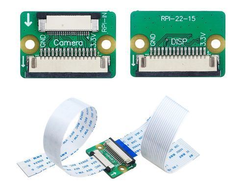 Адаптер MIPI CSI/DSI 22-pin в 15-pin + FFC кабели 15/30 см для Raspberry Pi 5, камеры и дисплея
