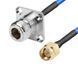 Пигтейл SMA-Male to N-Female, с кабелем RG405 15см, под монтаж, переходник для РЕБ