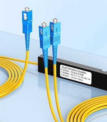 Сплиттер оптический 1x2 SC UPC cone splitter, одномодовый, низкие потери, для FTTH/сетей PON