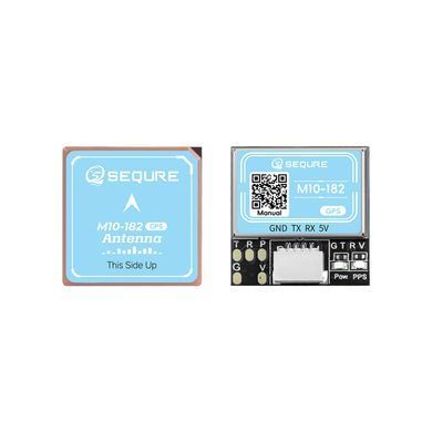 GPS модуль для дрона SEQURE M10-182 GNSS, 18х18х8.2mm, 8 грамм, без компаса