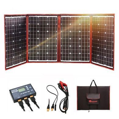 Сонячна панель DOKIO FFSP-160W з контролером 12V, складна, монокристалічна, для автономних систем