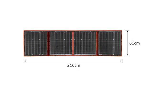 Сонячна панель DOKIO FFSP-160W з контролером 12V, складна, монокристалічна, для автономних систем