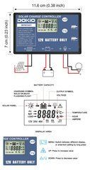 Сонячна панель DOKIO FFSP-200W з контролером 12V, складна, монокристалічна, для автономних систем